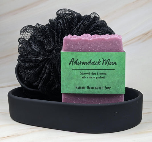 African violet soap natural handcrafted with cedarwood clove coconut patchouli