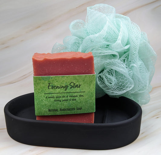 African violet soap natural handcrafted with cinnamon clove nutmeg juniper musk