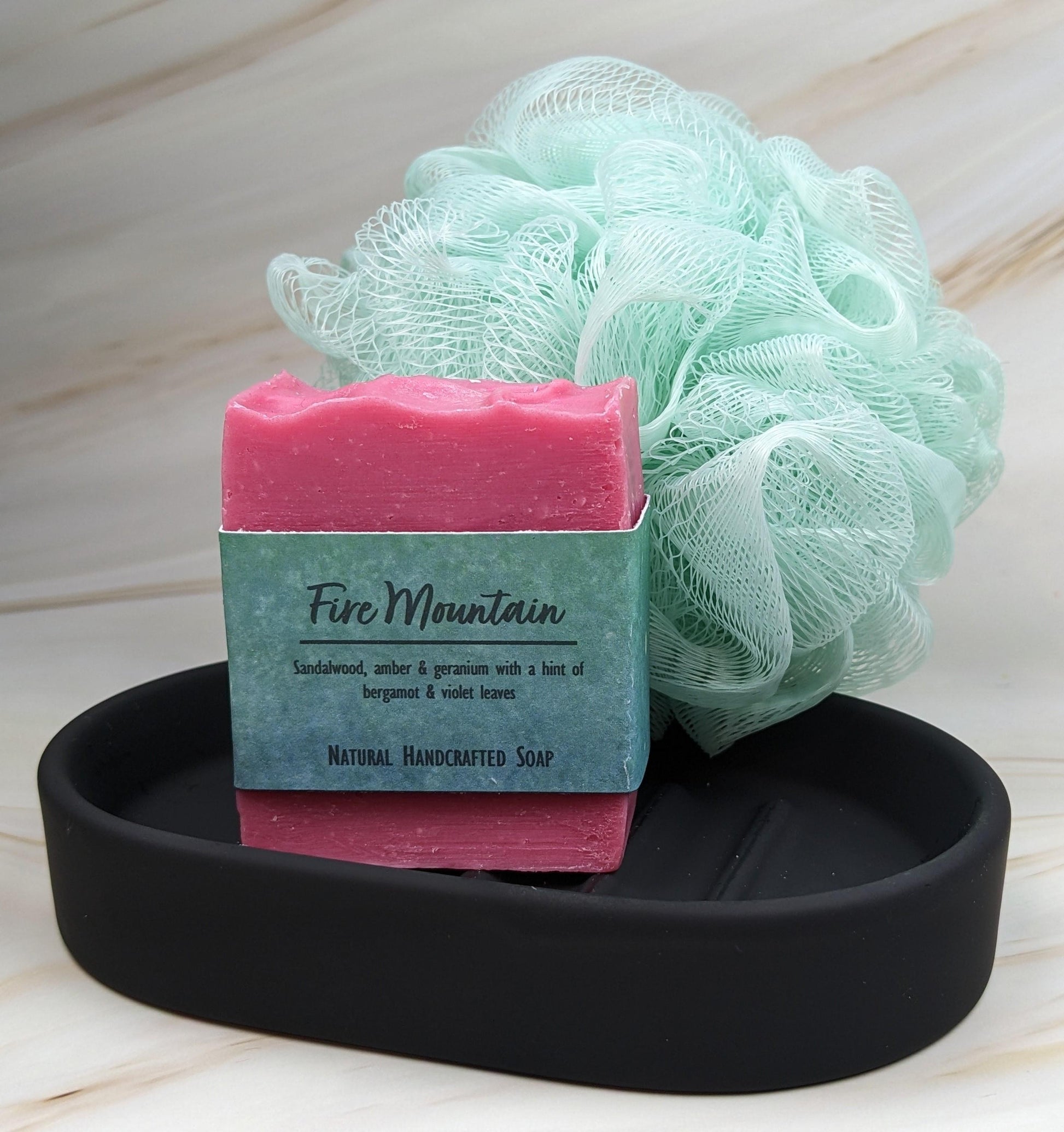 African violet soap natural handcrafted with earthy sandalwood violet leaves bergamot