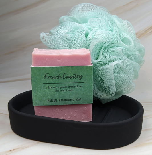 African violet soap natural handcrafted with floral jasmine lavender citrus