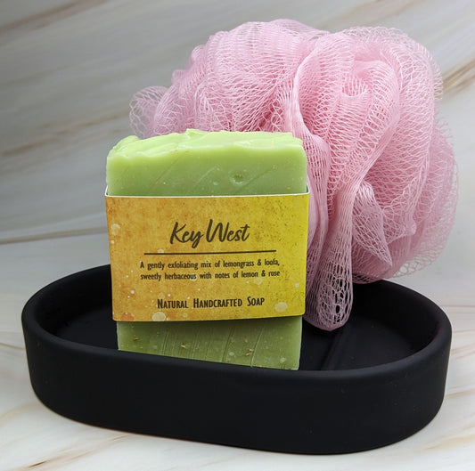 African violet soap natural handcrafted with essential oils lemongrass