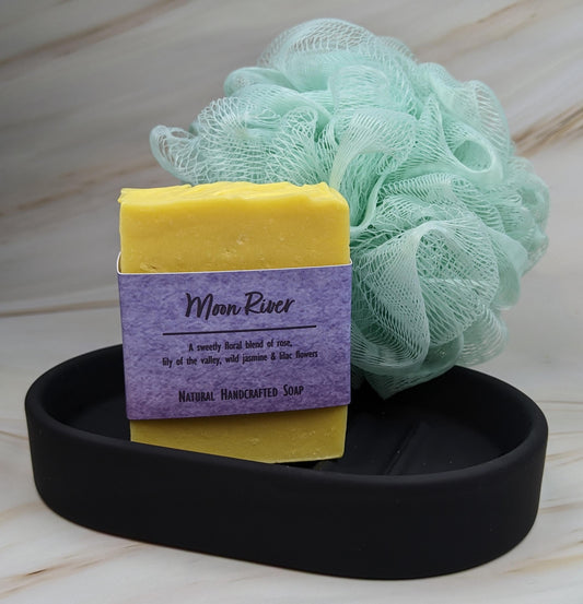 African violet soap natural handcrafted with floral rose lily of the valley lilac jasmine